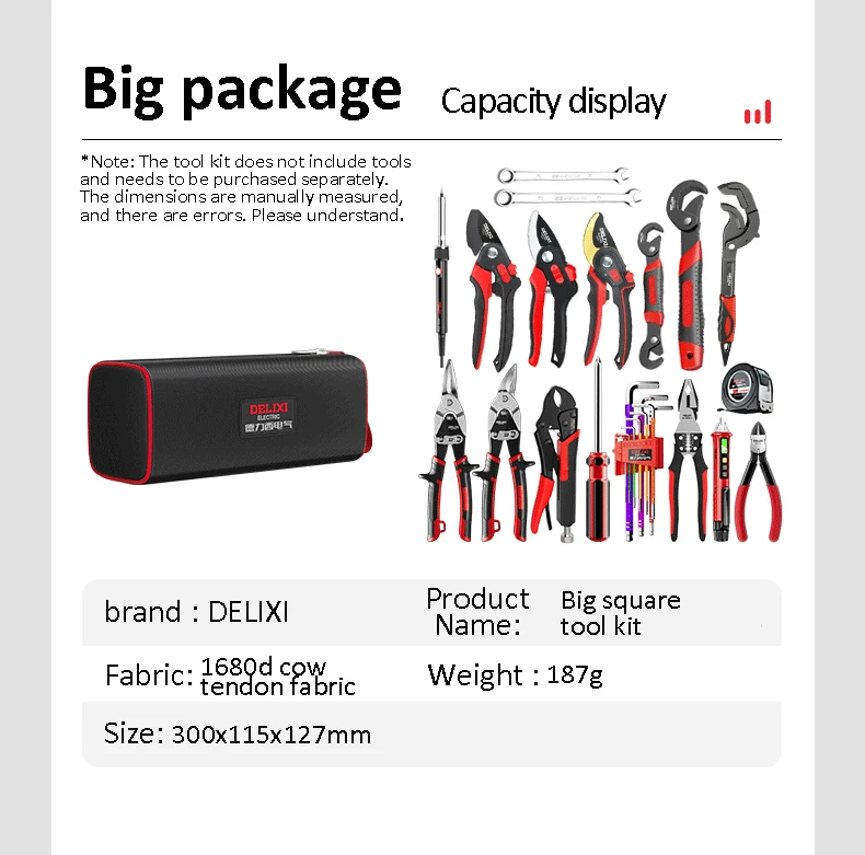 DELIXI ELECTRIC Tool Bag Oxford Cloth Portable Storage Bag, Professional Electrician and Carpenter, HandBag - Image 15