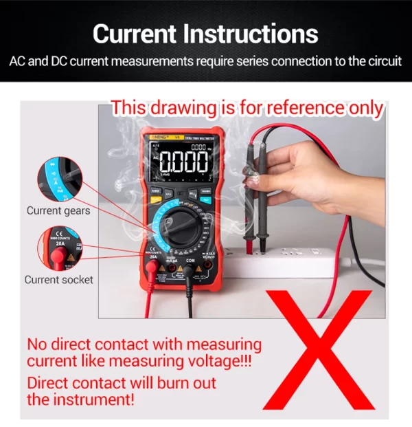 ANENG SZ305 Digital Multimeter Professional AC/DC Voltage Ammeter Capacitor hFE Triode NCV Voltage Induction Electrician Tester - Image 27