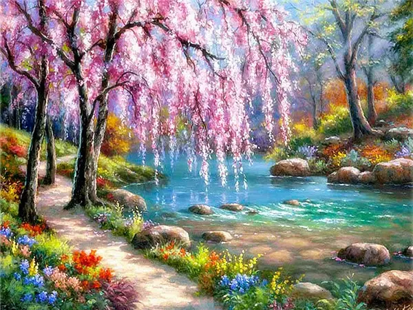 5D DIY Diamond Painting Landscape House Full Round Drill Embroidery Forest Scenery Cross Stitch Set Art Home - Image 10