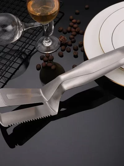 Kitchen BBQ Cooking Tools - Fried Shovel, Barbecue Clip, Tongs for Bread, Steak, Meat, and Vegetable