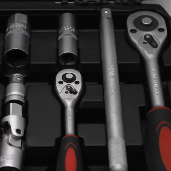Heavy Duty 94 Pcs Tools Set for Mechanics Long Socket Mars Ratchet Handle Bits Extension Bar - Image 12