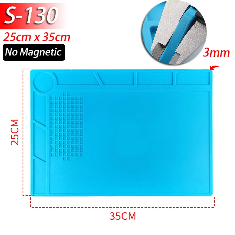 Soldering Station Mat Silicone Work Mat Heat Resistant 932°F Anti-Static Magnetic Mat - Image 7