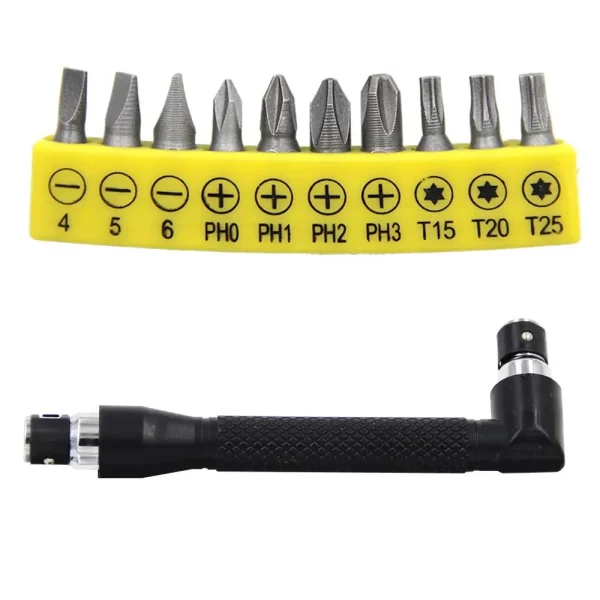 L-shaped 1/4 Hexagonal Screwdriver Bit 90 Degree Double Head Handle - Image 2