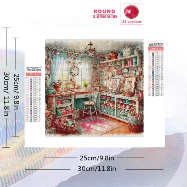 Evershine Diamond Painting Room Rhinestones Full Square Diamond Mosaic Tailor Picture Embroidery Clock - Image 2