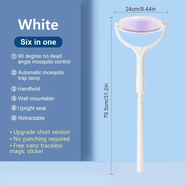3500V 5in1 Mosquito Killer Lamp Multicunctional Angle Adjustable Bug Zapper Electric USB Rechargeable Mosquito Fly Bat Swatter - Image 8