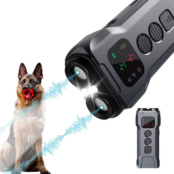 Ultrasonic Dog Repeller Double/Three Head LED Flashlight Anti Barking Training Deterrent Device Rechargeable Dog Repeller ﻿ - Image 22