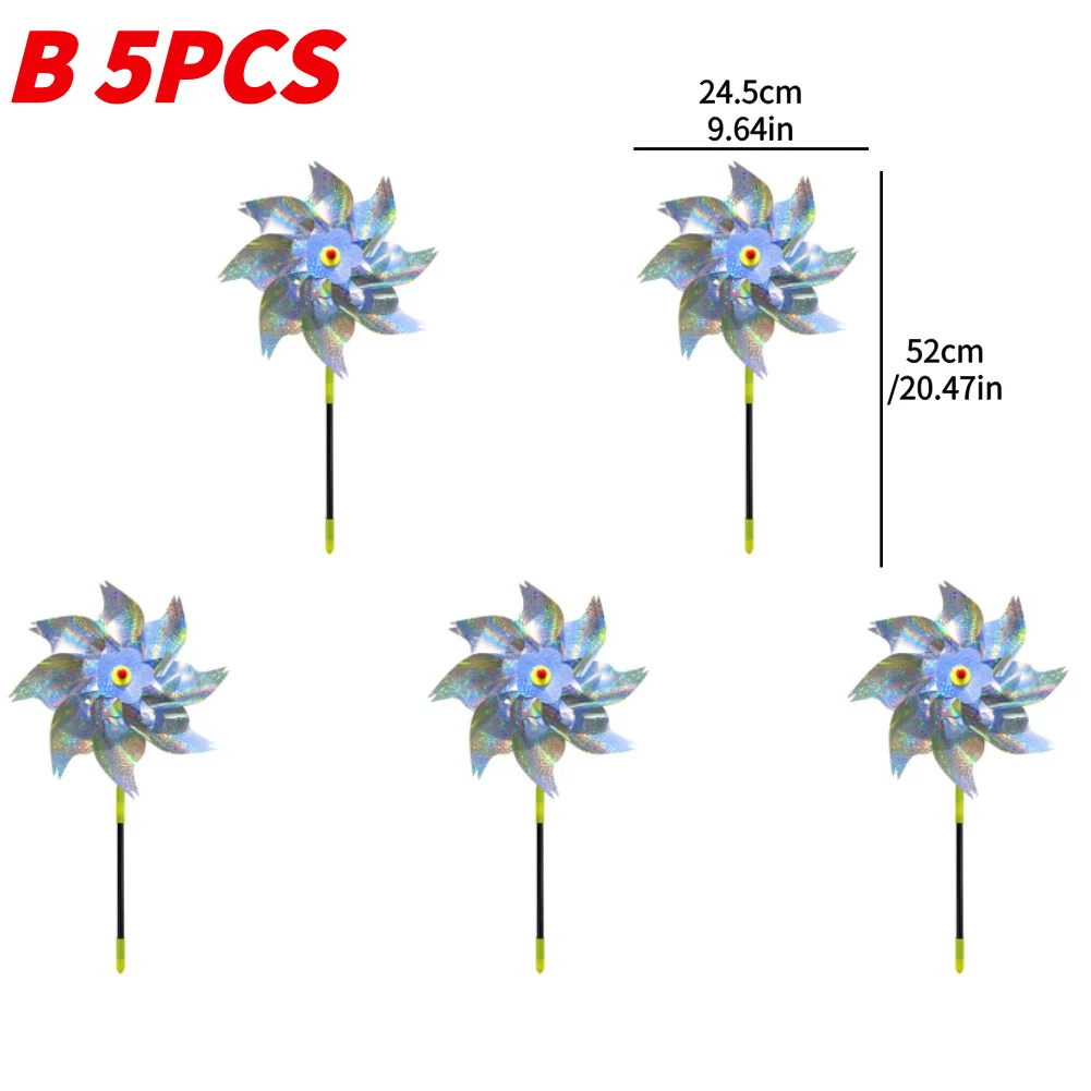 5/10PCS Bird Repeller Reflective Windmill Bird Repellent Anti Birds Windmill Spinner - Image 16