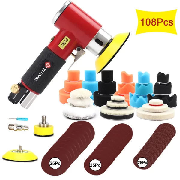 SIFANG Random Orbit Air Sander Mini Pneumatic Grinding Machine for Car Polishing
