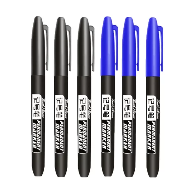 6 PCS Permanent Marker Pen Manga Drawing Markers Black Blue Red Waterproof - Image 21
