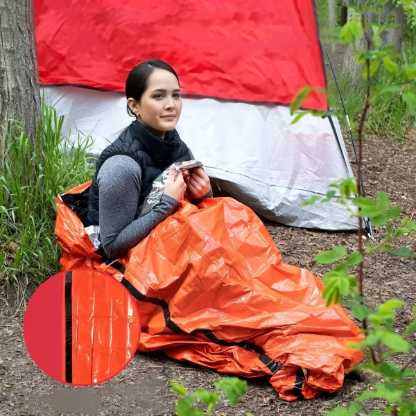 Emergency Rain Poncho Thermal Blanket Poncho Weather Proof Outdoor Survival Gear - Image 6