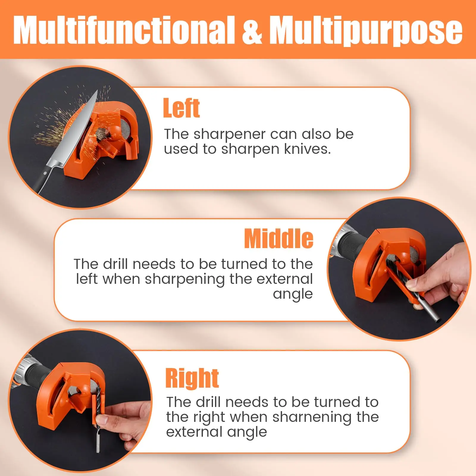 Multipurpose Drill Bit Grinding Sharpener ,Electric Impact Drill Knife Sharpener - Image 2