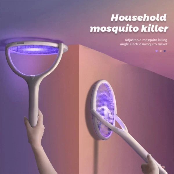 3500V 5in1 Mosquito Killer Lamp Multicunctional Angle Adjustable Bug Zapper Electric USB Rechargeable Mosquito Fly Bat Swatter - Image 9