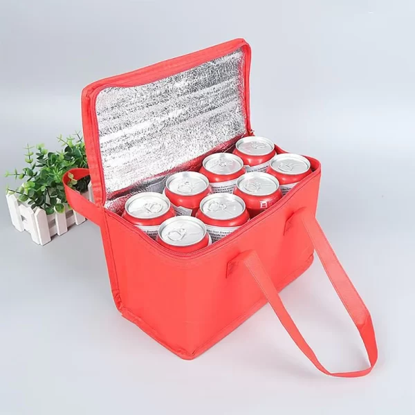 Portable Lunch Cooler Bag Folding Insulation Picnic Ice Pack Food Thermal Bag Drink Carrier Insulated Bags Beer Delivery Bag - Image 3