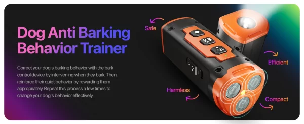 2023 Release Pet Dog Repeller Ultrasonic Dog Training Device Rechargeable Anti Dog Bark Deterrent Device With LED Flashlight - Image 8