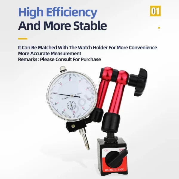 Dial Indicator Magnetic Holder Dial Bore Gauge Magnetic Stand Base Micrometer Measure Tools - Image 3