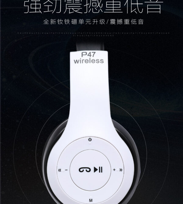 Stereo P47 Headset 5.0 Bluetooth Headset Folding Series Wireless Sports Game Headset for iPhone XiaoMi - Image 12