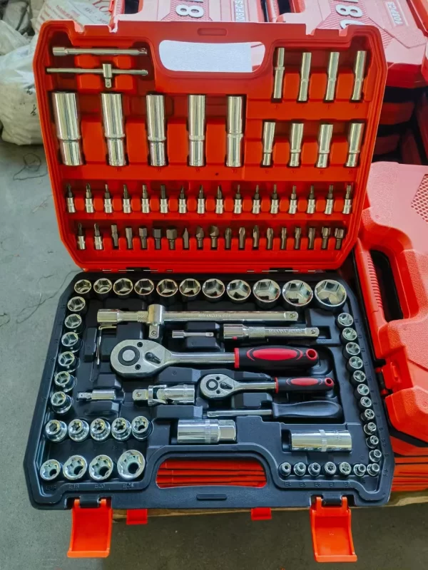 Heavy Duty 94 Pcs Tools Set for Mechanics Long Socket Mars Ratchet Handle Bits Extension Bar - Image 8