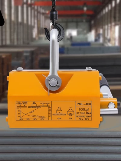 Steel Magnetic Lifter 220 LB Metal Lifting Magnet 100 KG Magnetic Lift Hoist Shop Crane(100KG)