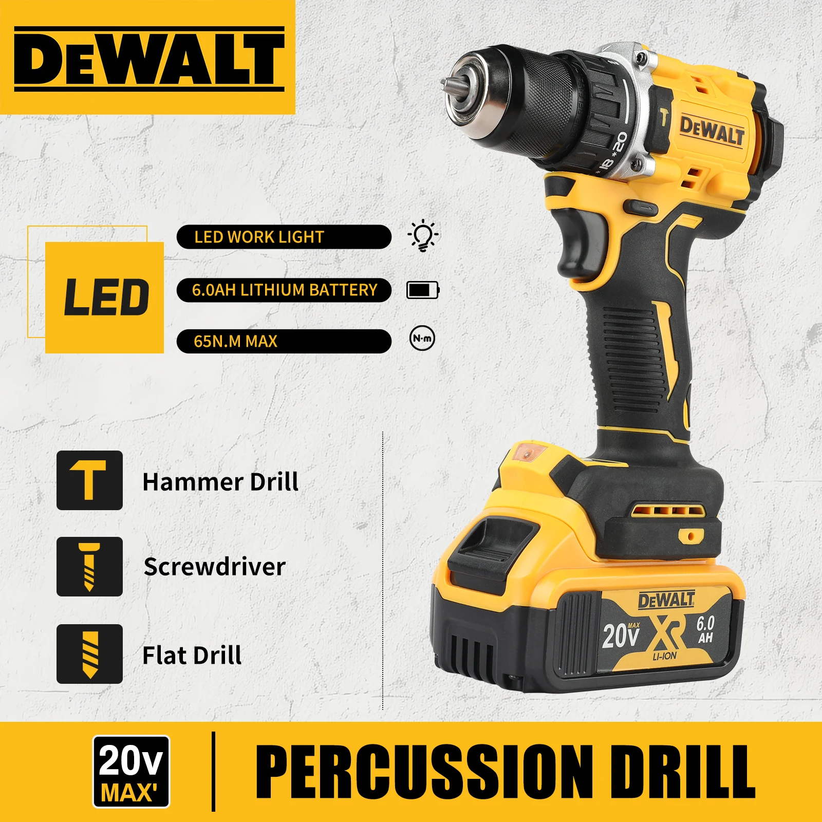 DEWALT DCD805 20V High - Performance Brushless Cordless Impact Drill & Screwdriver - Ideal for Pros & DIYers - Image 5