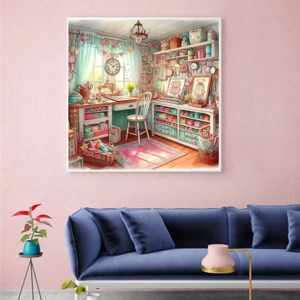 Evershine Diamond Painting Room Rhinestones Full Square Diamond Mosaic Tailor Picture Embroidery Clock - Image 3