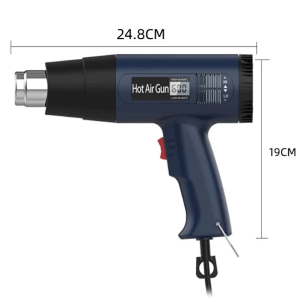 2000W Industrial Electric Hot Air Gun Digital Display Car Film Heat Gun Air Dryer for Soldering Thermal Blower Shrink Wrapping - Image 41