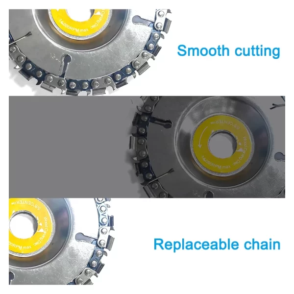 4 Inch 22 Tooth Angle Grinder Dedicated Chain Disc Woodwork Carving Chain Saw Disc Angle Grinding Disc - Image 4