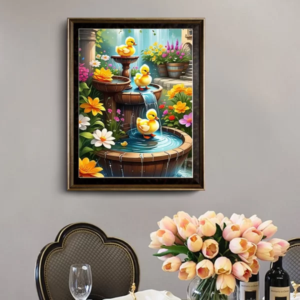 Evershine Duck Diamond Embroidery Animal Full Square Round DIY Mosaic Pool Landscape Painting - Image 3