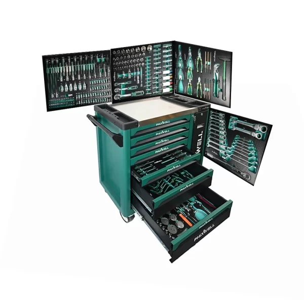 Heavy du Metal Iron 7 Drawers Roller Tool Trolley Tool Cabinet With Mechanic Repair Tools - Image 3
