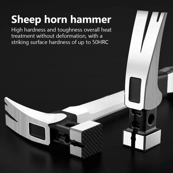 Multifunction Non-slip Shockproof Steel Hammer Hand Tool Magnetic Claw Hammer - Image 2