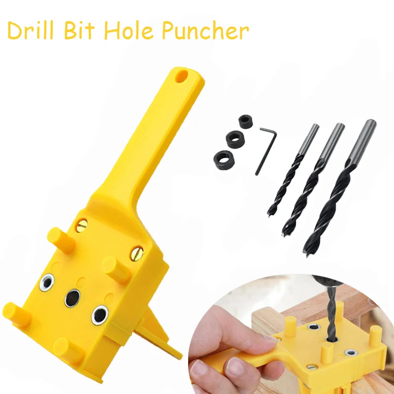 6/8/10mm Drill Bit Woodworking Dowel Jig Drilling Doweling Hole Saw Drill Guide Hole Locator - Image 3