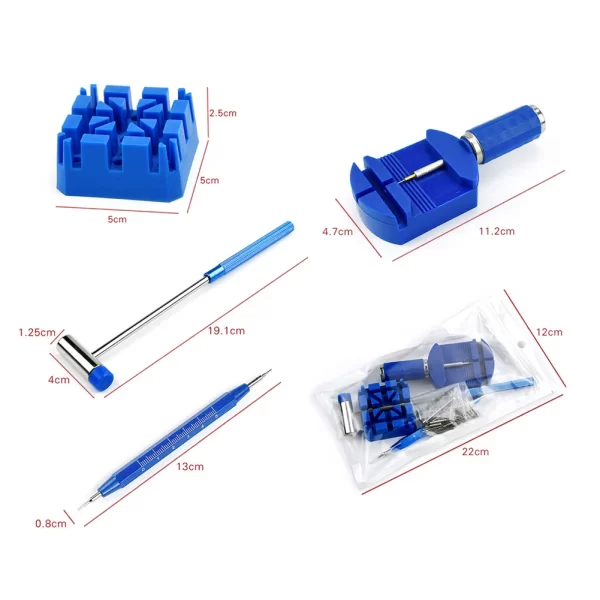 Watch Link Removal Tool Kit Watch Repair Kit Bracelet Adjustment Watch Strap Link Remover Watch Battery Replacement Tool Kit