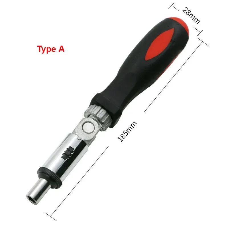 Multi-function Ratchet Screwdriver Angle Variable 0-180 Degrees Can Be Turned Left and Right 1/4 Inch Hex Interface - Image 3
