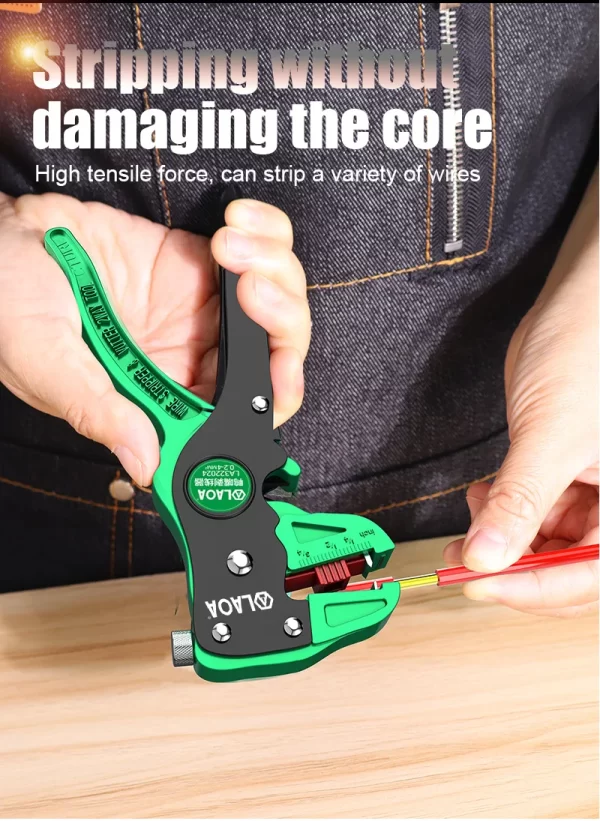 LAOA Automatic Wire Stripper Flatwire Cutter Stripping Plier 0.2 to 4mm Range Length Adjustment - Image 19