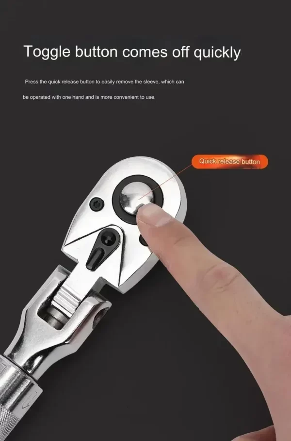 Hot Sale Multifunctional Hand Tool Telescopic 72 Teeth 1/4 3/8 1/2 Inch Drive Quick Released Ratchet Wrench with Adjustable Head - Image 15