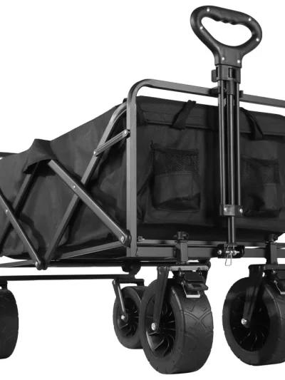 Collapsible Folding Utility Beach Cart Wagon Heavy Duty Large Capacity