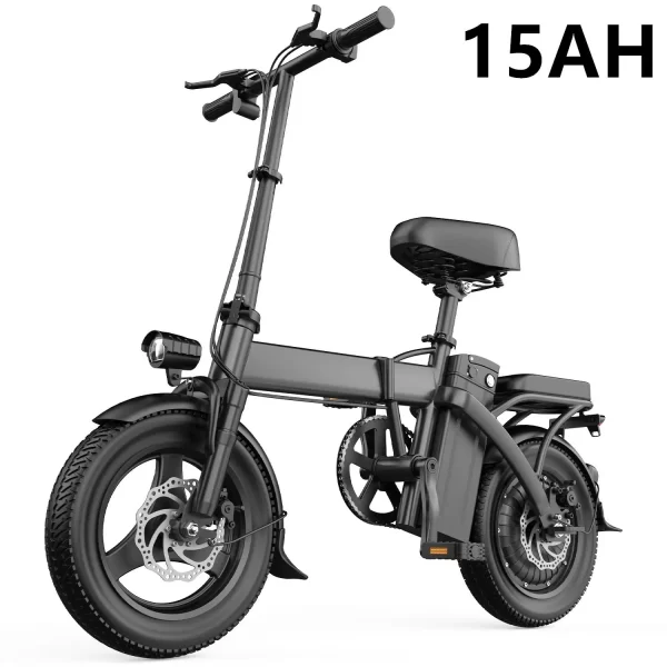 Folding Electric Bike - 48V 20AH/15AH/10Ah, 19MPH, 30Miles Range, 500W Brushless Motor, Lightweight 14'' Folding Tires - Image 10
