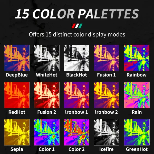 MASTFUYI FY12 Handheld Thermal Imager -20~550°C 15 False Color Non-contact Temperature Measurement 50×50° - Image 16