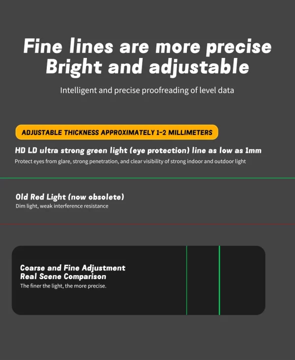 Dewalt DW089LG 12-Line Green Beam Laser Level - 360° 3-Side Coverage, 12V - Image 8