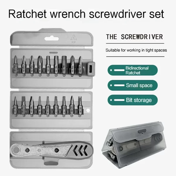 Small Tools Sets Ratchet Wrench Set Bookcase Air Conditioning Tool Kit - Image 6