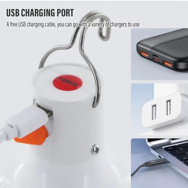 Outdoor USB Rechargeable LED Lamp Bulbs High Brightness - Image 13