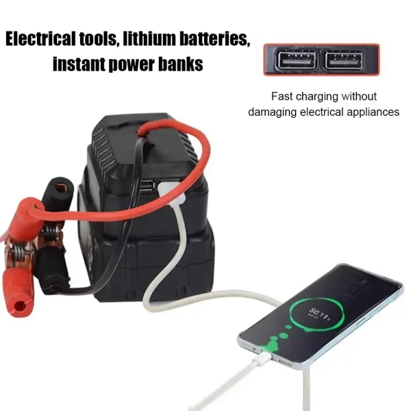 Car Lithium Battery Converter Charger Clip Auto Igniter Jump Starter - Image 5
