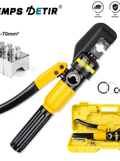 4,6,10,16,25,35,50,70mm² Hydraulic Clamp Home Hydraulic Crimping Tool, DIY Cable Wiring Crimping Plier, Cordless Hydraulic Press