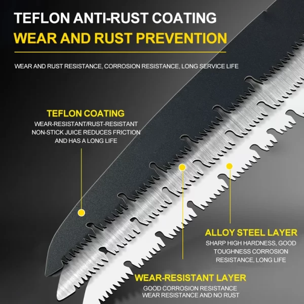 AIRAJ 9.4 inch Folding Saw,Pruning Saws with SK5 Steel Teeth. - Image 5