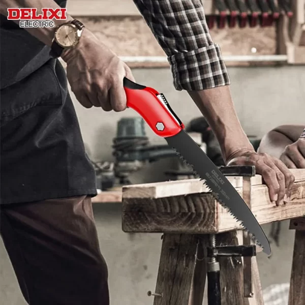DELIXI ELECTRIC Folding Saw，SK5 steel One-button Folding Design - Image 6