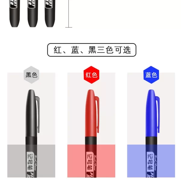 6 PCS Permanent Marker Pen Manga Drawing Markers Black Blue Red Waterproof - Image 33