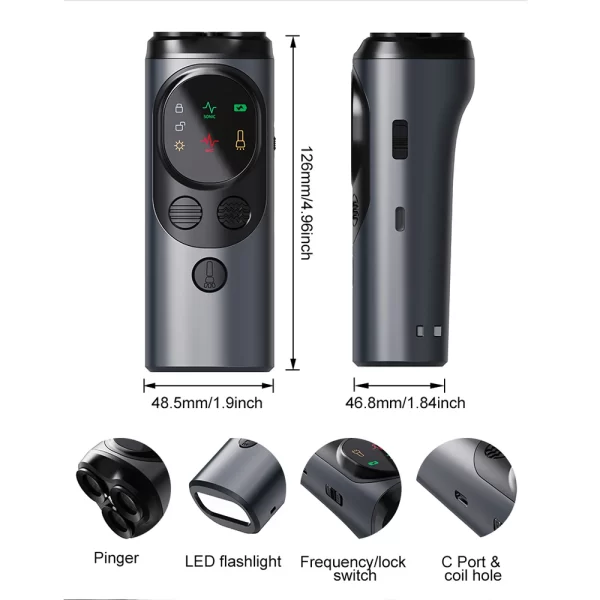 Ultrasonic Dog Repeller Double/Three Head LED Flashlight Anti Barking Training Deterrent Device Rechargeable Dog Repeller ﻿ - Image 32