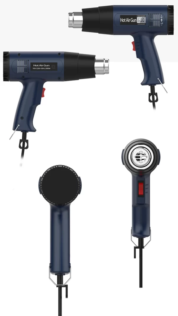 2000W Industrial Electric Hot Air Gun Digital Display Car Film Heat Gun Air Dryer for Soldering Thermal Blower Shrink Wrapping - Image 39