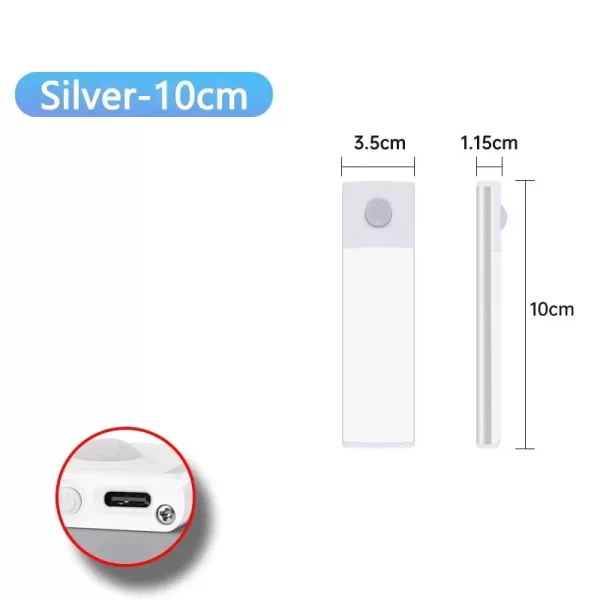LED Cabinet Light USB Type-C Rechargeable Motion Sensor Led Lamp for Kitchen Wardrobe Cabinet Lighting 20cm/30cm/40cm/50cm/60cm - Image 9
