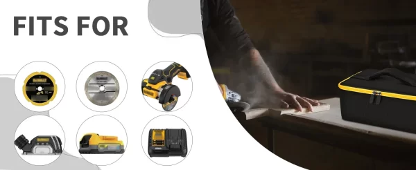 Compatible with DEWALT 20V MAX Cut Off Tool 3 in 1 Brushless (DCS438B), Storage bag case Carrying Holder Organizer (case only) - Image 10