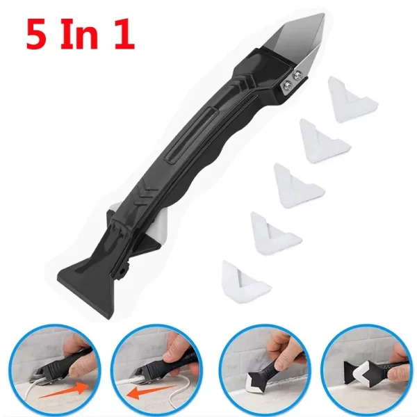 5 in1 Silicone Remover Sealant Smooth Scraper Caulk Finisher Grout Kit - Image 7